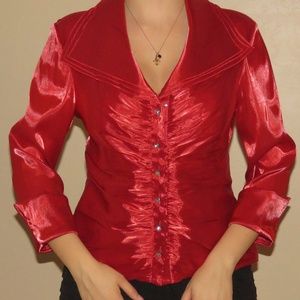 Cachet Formal/Cocktail Red Blouse Women's Size 12